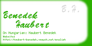benedek haubert business card